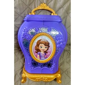 Disney Sofia the First Royal Jewelry Box Vanity Playset Purple Gold Armoire